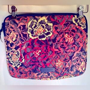 Vera Bradley Zippered Quilted Laptop Sleeve in Katalina Pink, 14” x 11” ~ Purple